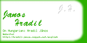 janos hradil business card